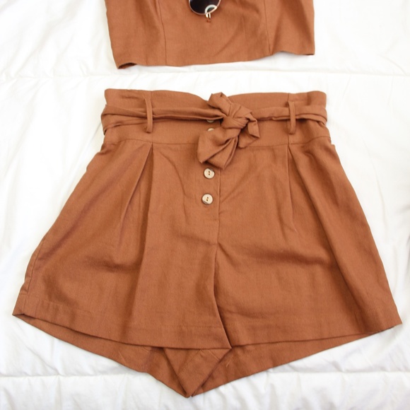 🚨//The Ellarose// Rust brown shorts - Picture 6 of 8